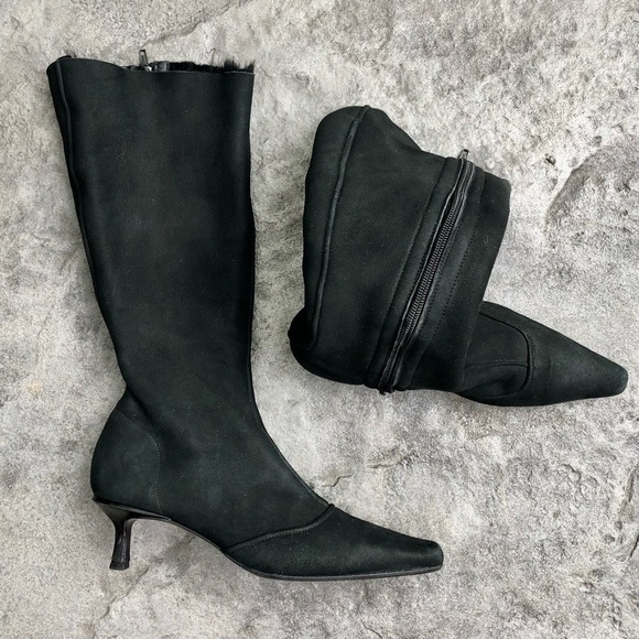 MARC CAIN ANKLE BOOT black leather suede size 38 made in Italy - Picture 8 of 16